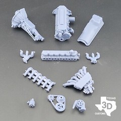 EFI Ford 300 Inline 6 model engine resin 3D printed 1:24-1:8 scale