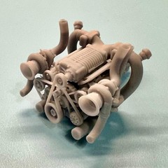 Toyota 1UZ FE Twin Turbo Supercharged Engine 1/25