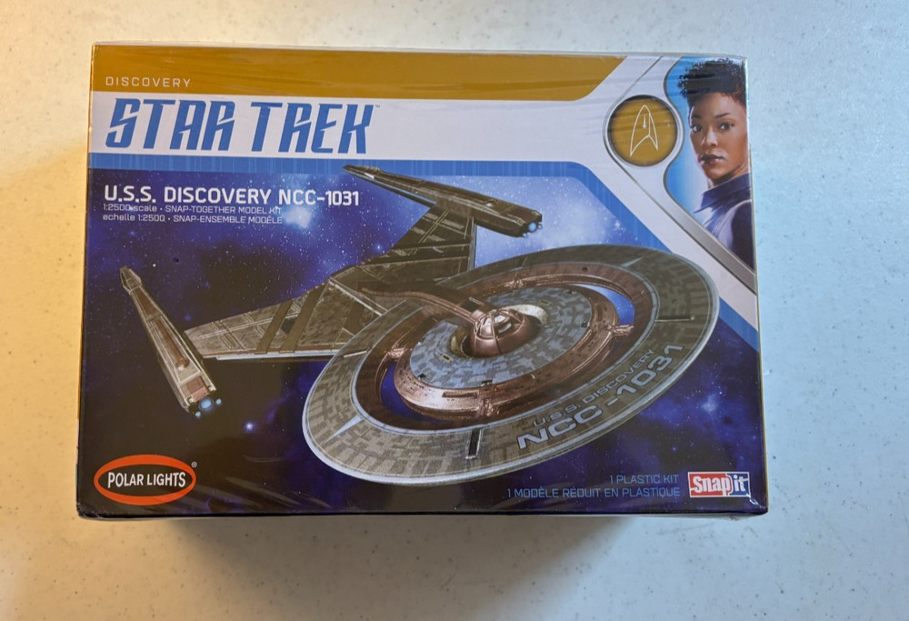 POLAR LIGHTS STAR TREK USS DISCOVERY NCC-1031 Snap-it Model Kit #961 1:2500 NEW!