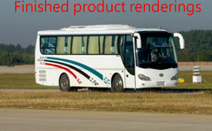 3D Printed 1/700/400/350/200 military bus Unpainted Model