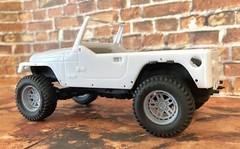 1/24 Scale: 18-Inch Fuel Nitro Wheels W/ Mud Tires; Jeep, Resin 1/25, 3D Print