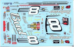 NASCAR DECAL # 8 BUDWEISER 2003 CHEVY MONTE CARLO D. EARNHARDT Jr. 1/24 SLIXX