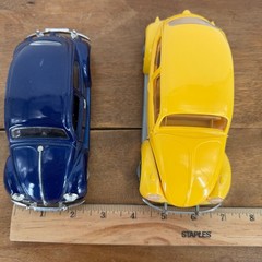 VW Beetle Models 2 Sunnyside SS 7707 1955 Bug & Airfix QuickBuild Yellow Plastic