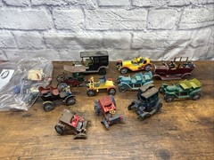 Vintage Model Car Lot Parts Pieces Gowland Revell Hubley Pyro Old Timers