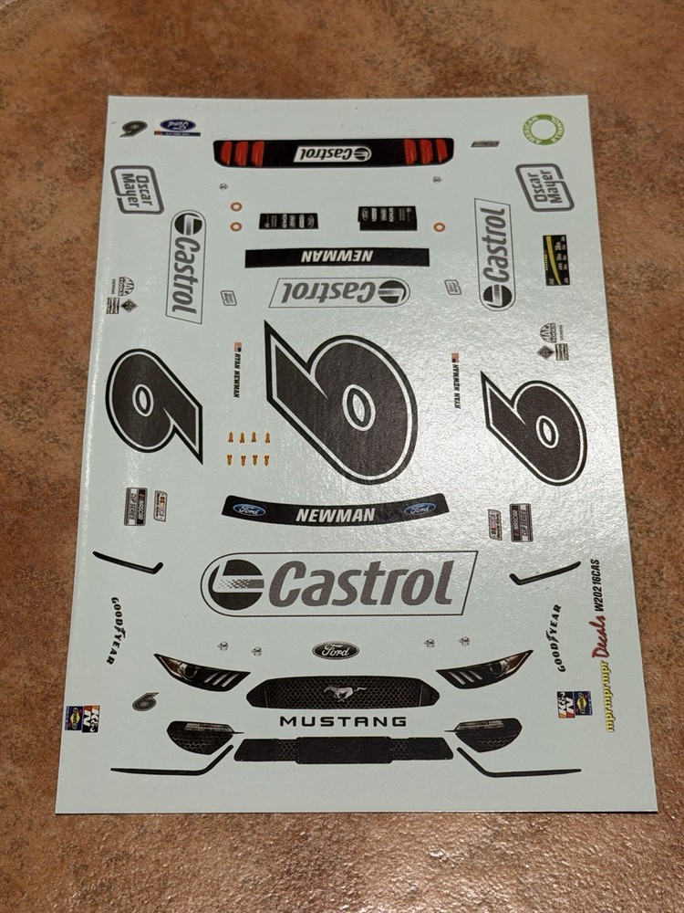 2021 Ryan Newman Castrol Carbon Neutral MPR W20216CAS Roush Fenway Decals 1/24
