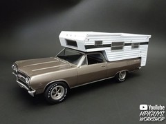 Chevrolet 1965 El Camino w/Camper 1:25 Scale Model Kit – Ideal for Collectors