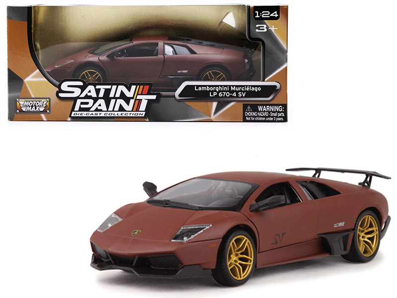 Motormax 79503BR Lamborghini Murcielago LP 670-4 SV Matte Brown 1/24