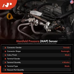 A-Premium Manifold Pressure (MAP) Sensor [4 Pins] Compatible with Volkswagen