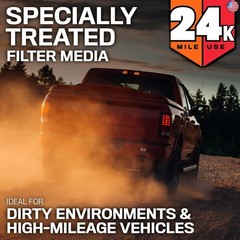 K&N Engine Air Filter: Extended Life 24,000 Mile Replacement: Compatible