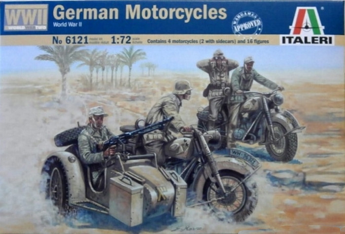 1/72 German Motorcycles BMW R75 WWII Italeri 6121 Plastic Model kit