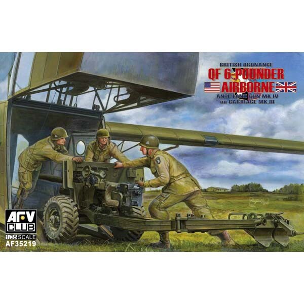 AFV CLUB #35219 1/35 Ordnance QF 6-pdr Anti-Tank Mk.IV on Carriage Mk.III (Airbo