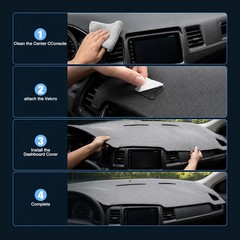 Dashboard Dash Cover Mat Carpet Compatible with 2007-2011 Toyota Camry(Grey)