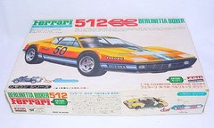 ARII Plastic Japan 1/28 FERRARI BERLINETTA BOXER 512 Racing Model Car Kit MIB`78