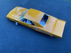 Drag Slot Car Hard Body 1969 Chevy Camaro, Outlaw, Gold