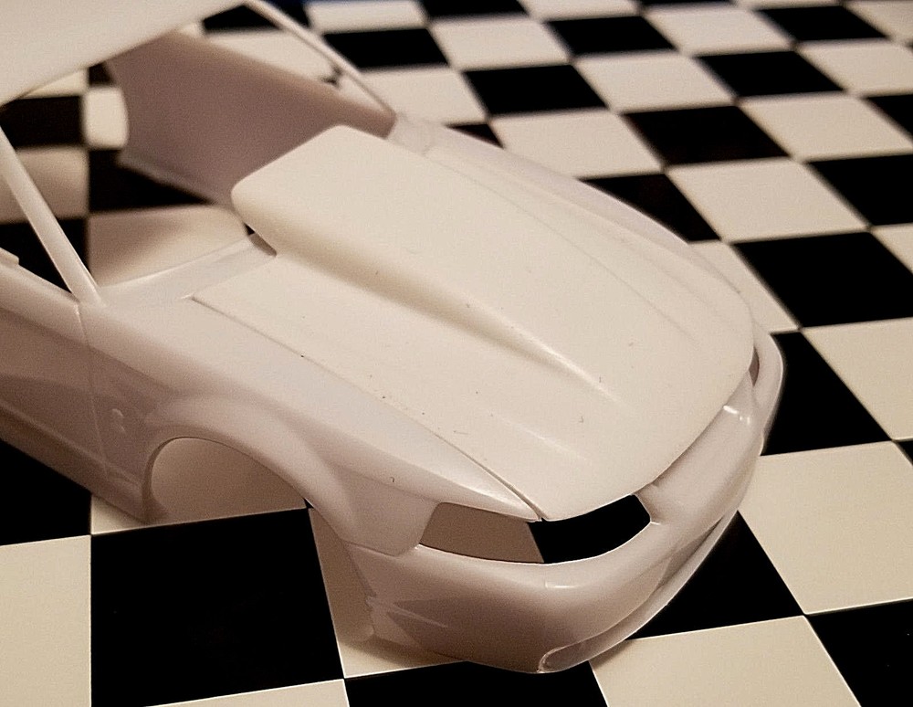 LEX’S SCALE MODELING Resin Bubble Hood for ’99 Mustang SVT Cobra Monogram. 1/25.