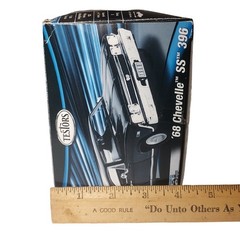 Testors 1968 Black Chevy Chevelle SS 396 Silver Series Metal Model Kit 2010