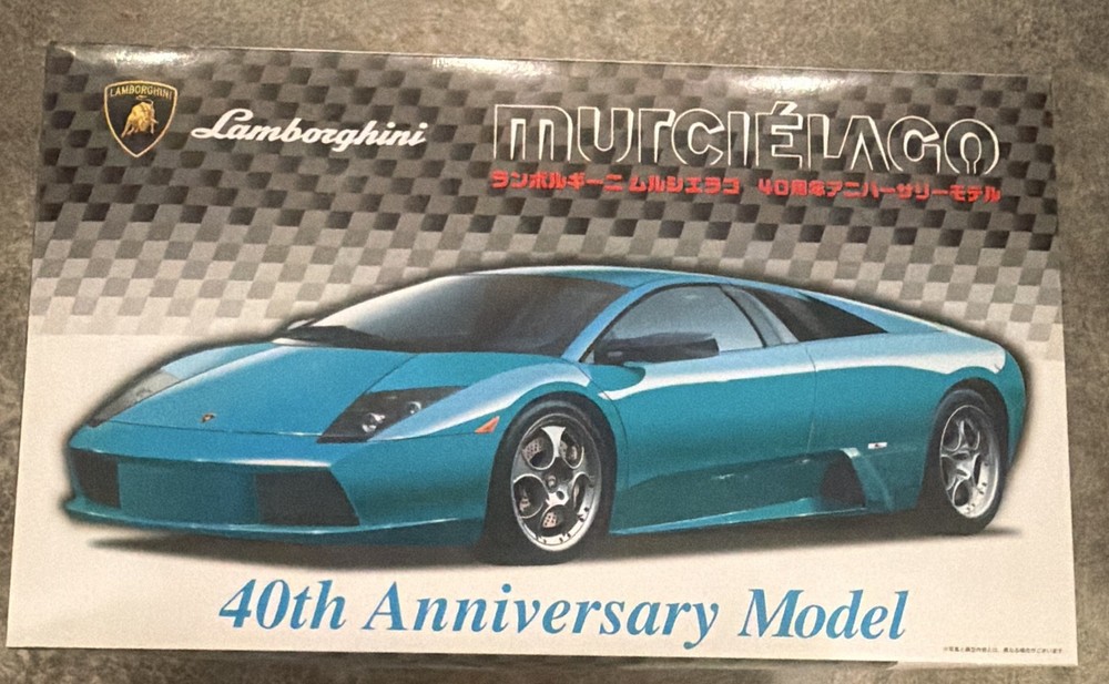 Fujimi Lamborghini Murciélago 40th Anniversary Blue Unassembled Not Painted Kit