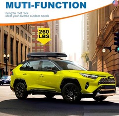 FengYu Lockable Roof Rack Cross Bars 260lbs Compatible with 2019-2025 Toyota