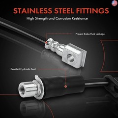 A-Premium Front Driver and Passenger Brake Hydraulic Hose Compatible with Ford