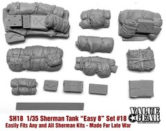 1/35 Scale Sherman Engine Deck Stowage Set #18 Easy 8 – Value Gear Resin SH18