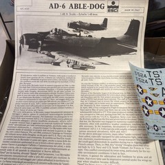 Douglas A-1H ‘Sandy’ ESCI 1/48 ScaleAircraft Kit #SC4040. NIOB, Free Shipping!!