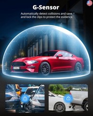 Dash Cam Front and Rear Inside, 3-Channel 2.5K FHD Dash Camera for Cars with 2″