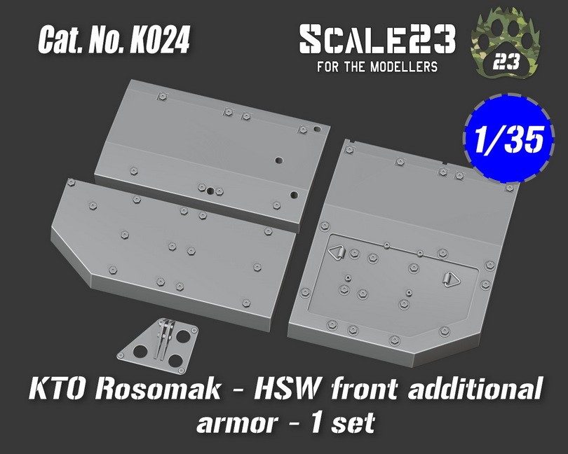 Scale23 1/35 KTO Rosomak Hsw Front Additional Armour 1 Set