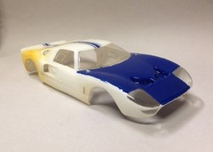 Vintage Lancer Mid-Sixties Shelby Ford GT Clear Slot Car Body – Painted