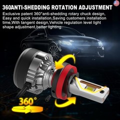 H11 LED Bulbs Super Bright, H8 H9 H16 Bulbs 900% 90000LM Brightness with Fan