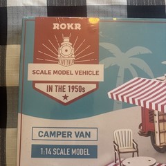 ROKR Vintage Volkswagen Red Camper Van Model Kit 1:14 Scale New Unopened