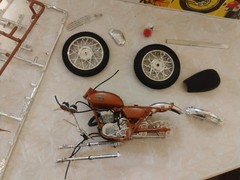 Vintage Revell model Kit Yamaha Enduro Motorcycle DT-parts 1970’s