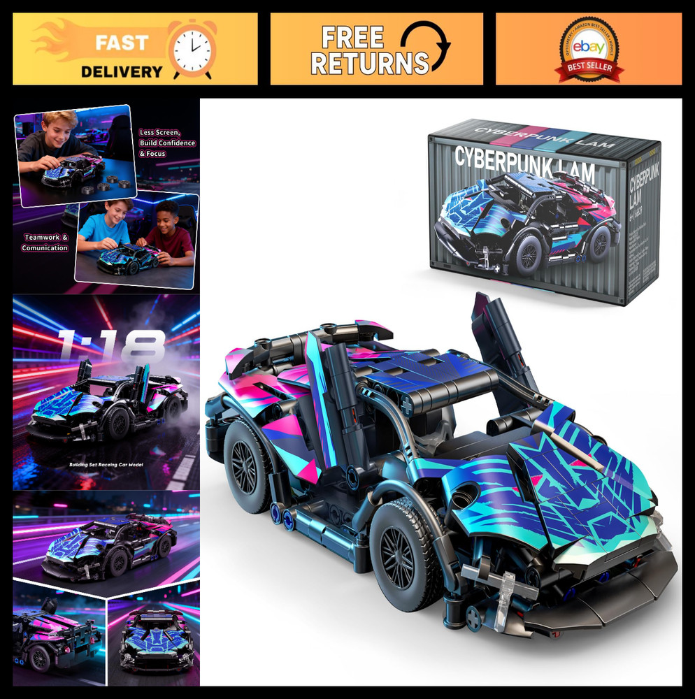 Cyber Style Race Car Model Kits for Adults – DIY Building Set, Racing Fun