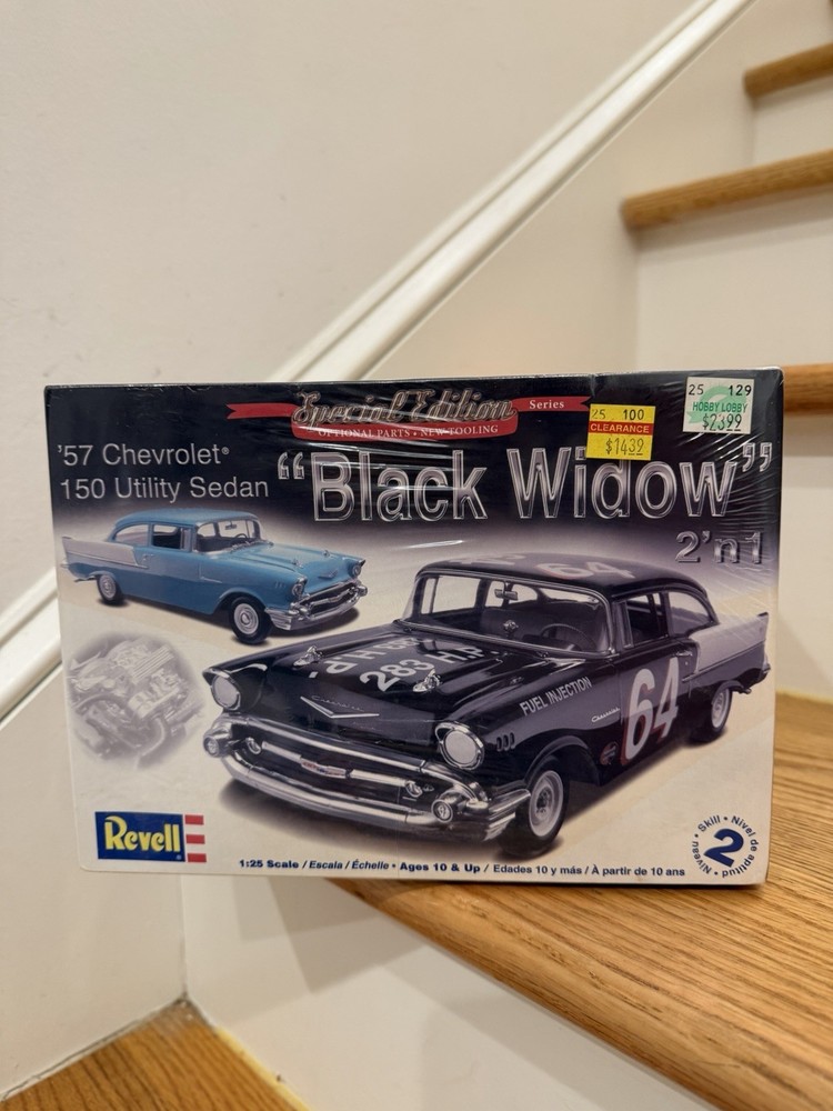 2009 Revell Black Widow Special Ed 1/25 Scale ’57 Chevy 150 Utility Sedan