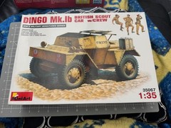 1:35 Scale MiniArt Dingo Mk.lb British Scout Car W/crew #35067 Model Kit Open
