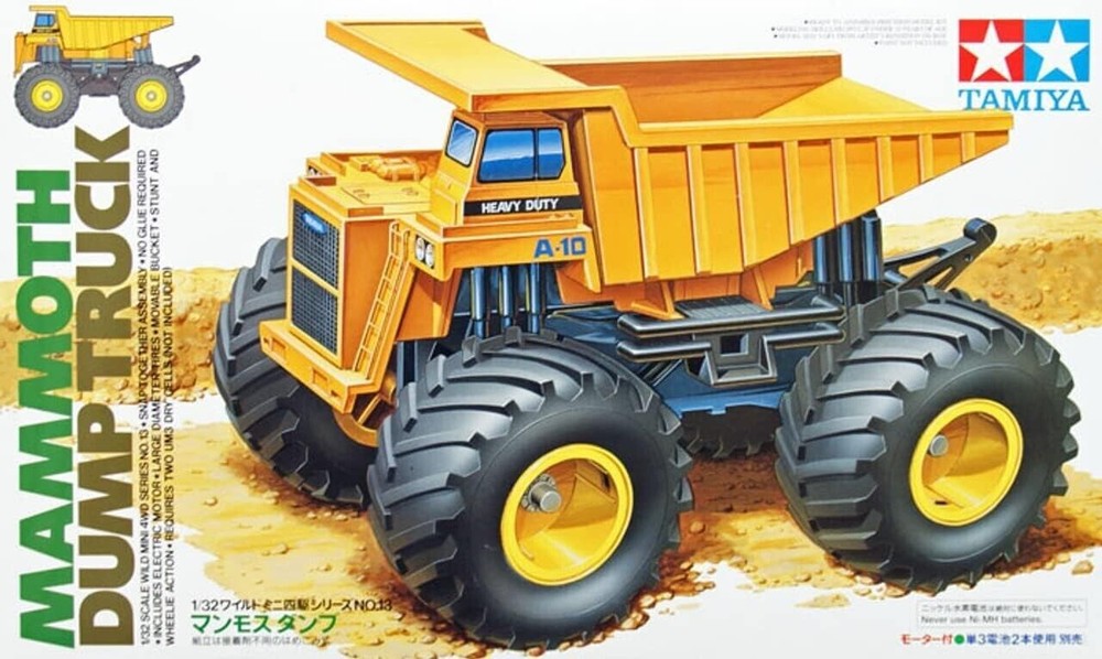 Tamiya 1/32 JR Mini 4WD Mammoth Dump Truck Plastic Model Kit 17013