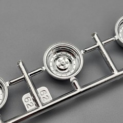 Revell 85-2596 70 Dodge Challenger T/A Parts Kit Bash Chrome Drag Wheels