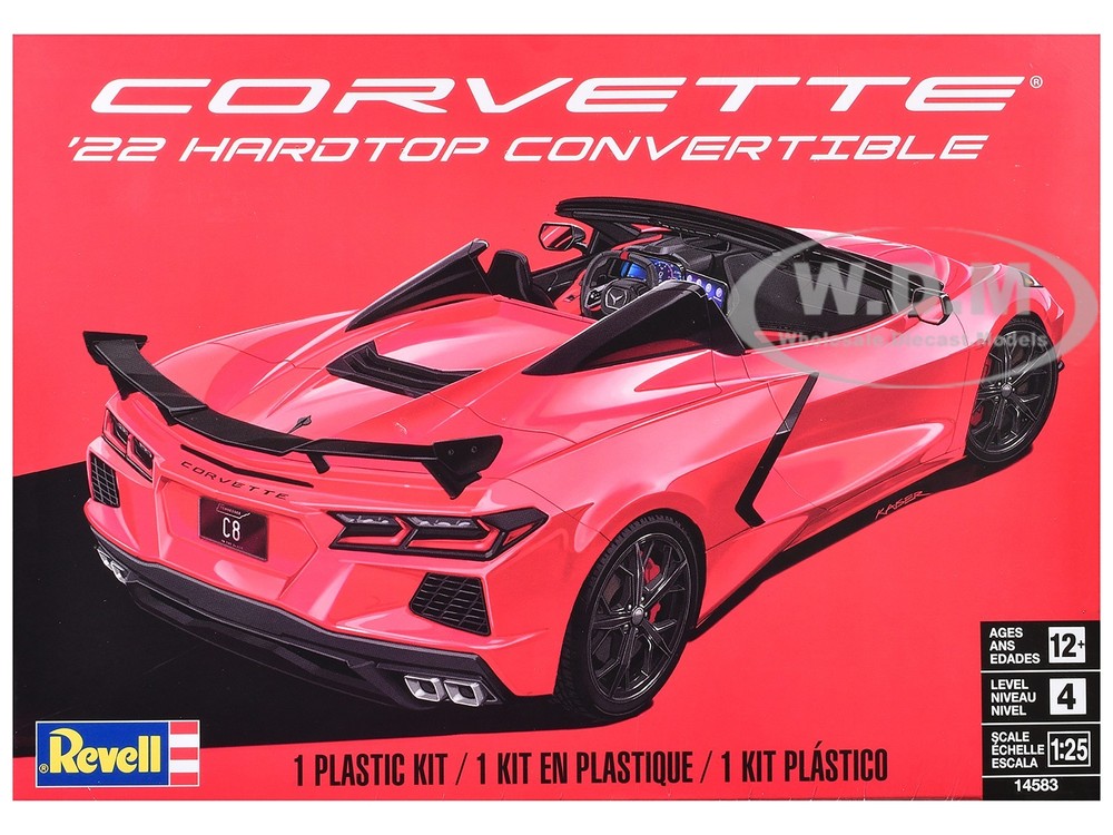 LEVEL 4 MODEL KIT 2022 CHEVROLET CORVETTE CONVERTIBLE 1/25 SCALE BY REVELL 14583