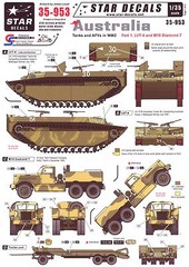 Star Decals 1/35 AUSTRALIA TANKS & AFVs in WWII Part 1 LVT-4 & M19 Diamond T