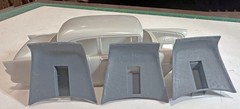 1/25th SCALE 3D PRINTED 55 CHEVY GASSER HOT ROD HOODS THREE DIFFERENT HOODS