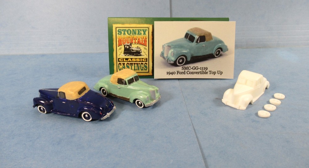 New! SMC-GG-1119 1940 Ford Convertible Top Up HO-1/87 Scale White Resin Kit