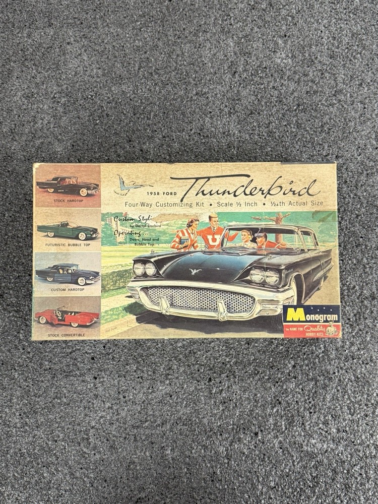 Monogram 1958 Ford Thunderbird Customizing Kit 1:24 Partially Assembled