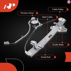 A-Premium Power Electric Window Regulator with Motor Compatible with Acura TL