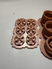 1/25th 2 Lane Blacktop Wheels & Tire Set 3D Printed