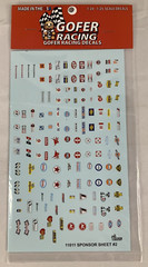 GOFER RACING DECALS sponsor sheet #2 1:24 1:25 CAR MODEL ACCESSORY 11011