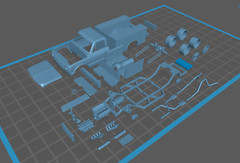 1:25-1:24 Scale Slammed Chevy Service Truck Resin Model Kit