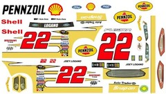 #22 Joey Logano Shell Pennzoil Fusion 2017 1/24th – 1/25th Scale Decals