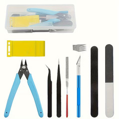 9pcs Model Tools Kit Modeler Basic Tools Craft Set Hobby Building Tools Kit