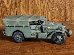 Vintage Assembled and Hand Painted U.S. M3A1 Scout Car Truck