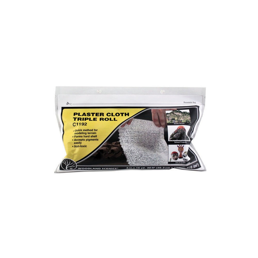 Woodland Scenics Plaster Cloth Triple Roll 8 x 45 WOOC1192 Train Scenery Non