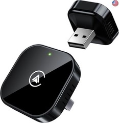 Teeran 2 in 1 Wireless CarPlay and Android Auto Adapter, Easy Setup Plug and